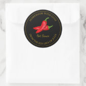Étiquette de sauce chaude maison en or | Noir (Sac)