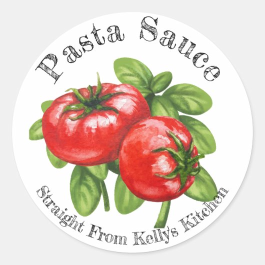 Étiquette de sauce de pâtes aux tomates pour entre (Devant)