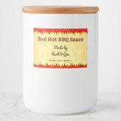 Étiquette de sauce piquante BBQ rétro modifiable F (Devant)