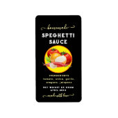 Étiquette de sauce spaghetti Flamme Maison (Devant)