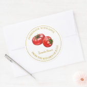 Étiquette de sauce tomate maison en or | Blanc (Enveloppe)
