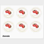 Étiquette de sauce tomate maison en or | Blanc (Feuille)