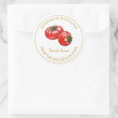 Étiquette de sauce tomate maison en or | Blanc (Sac)