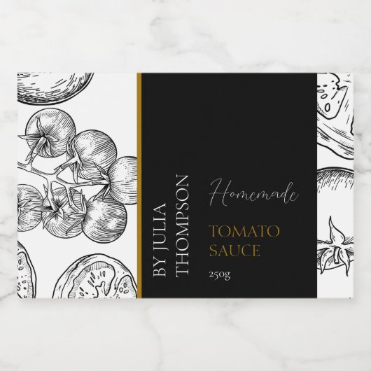 Étiquette de sauce tomate maison moderne (Étiquettes simples)