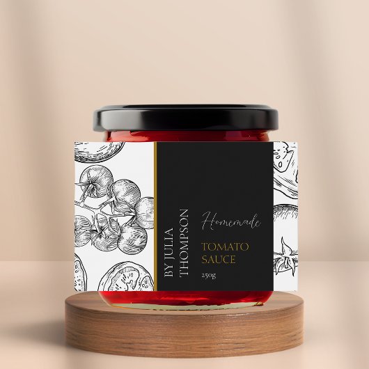 Étiquette de sauce tomate maison moderne