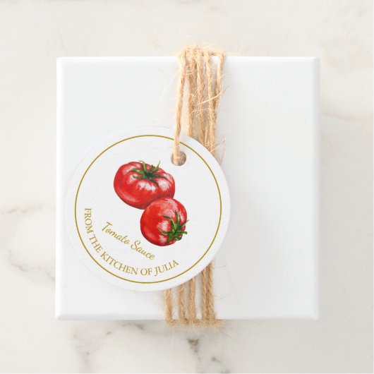 Étiquette de sauce tomate maison simple (En situation)