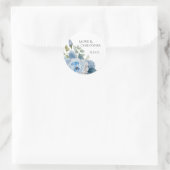 Étiquette de sauvegarde de date, modèle floral ble (Sac)