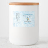 Étiquette de savon à l'Aquarelle bleu ivoire (Devant)