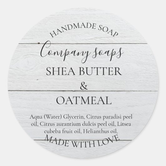 Étiquette de savon à plat maison personnalisé (Devant)