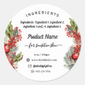 Étiquette de savon artisanal de l'ingrédient de No (Devant)