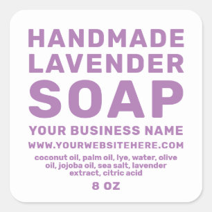 Étiquette de Savon Artisanal Lavande Violet