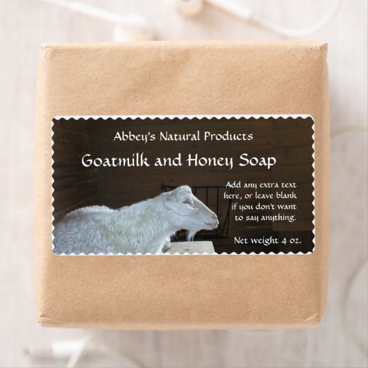 Étiquette de savon au lait de chèvre - 1 (En situation)