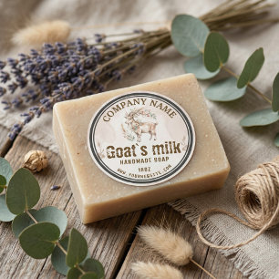 Étiquette de Savon au Lait de Chèvre Bohème   Aqua