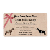 Étiquette de savon au lait de chèvre de Burlap et  (Devant)