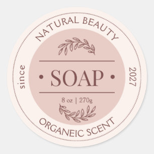 Étiquette de savon biologique minimaliste,Beauté n