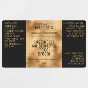 étiquette de savon cosmétique imperméable - noir e