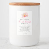 Étiquette de savon de beauté logo orchidée tropica (Devant)