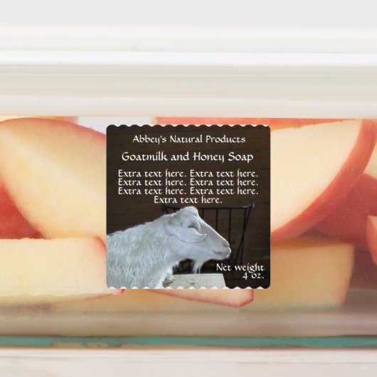Étiquette de savon de lait de chèvre étanche (Apposé)