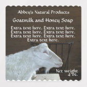 Étiquette de savon de lait de chèvre étanche (Design 1)