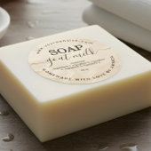 Étiquette de savon de lait de chèvre maison couleu