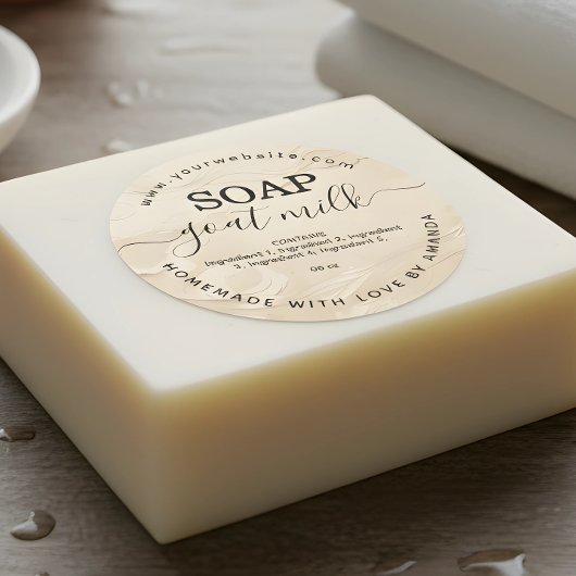 Étiquette de savon de lait de chèvre maison couleu