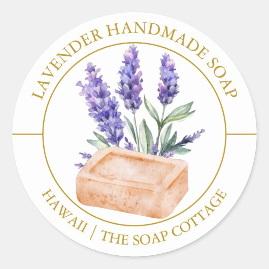 Étiquette de savon de lavande (Devant)