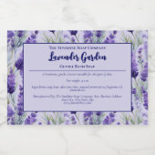 Étiquette de savon de lavande à l'eau violet (Étiquettes simples)