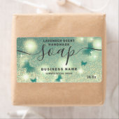 Étiquette de savon de script papillon (En situation)