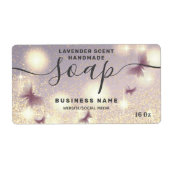 Étiquette de savon de script papillon (Devant)