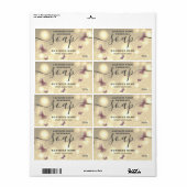 Étiquette de savon de script papillon (Feuille entière)