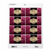 Étiquette de savon de script scintillant moderne (Feuille entière)
