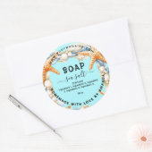 Étiquette de savon de sel de mer maison Aqua (Enveloppe)