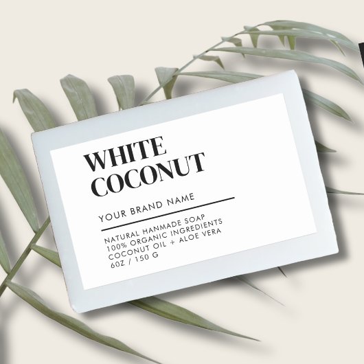Étiquette de savon d'emballage de produit moderne