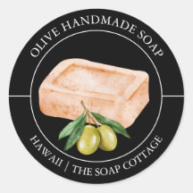 Étiquette de savon d'olive