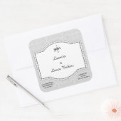 Étiquette de savon et de bougie en dentelle grise (Enveloppe)