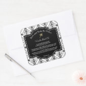 Étiquette de savon et de cosmétiques noir et blanc (Enveloppe)