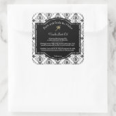 Étiquette de savon et de cosmétiques noir et blanc (Sac)