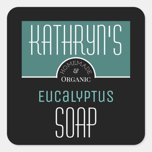 Étiquette de savon Eucalyptus personnalisé (Devant)