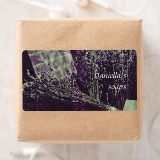 Étiquette de savon - lavande (En situation)