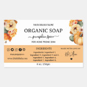 Étiquette de savon maison citrouille épices (Devant)