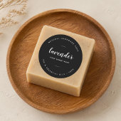 Étiquette de savon minimaliste noir moderne
