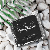 étiquette de savon noir fait main écriture minimal