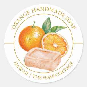 Étiquette de savon orange
