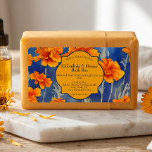 Étiquette de savon ou de cosmétiques Fleurs de Cal