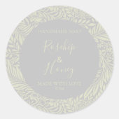 Étiquette de savon personnalisable motif floral gr (Devant)