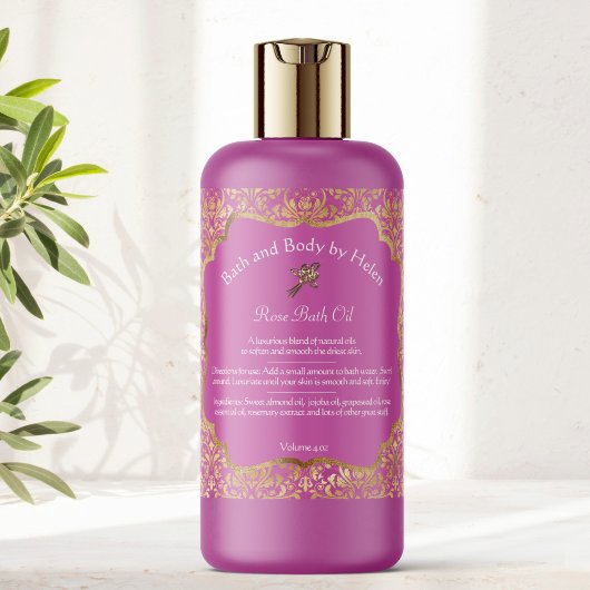 Étiquette de savon pour feuil rose et or - 4