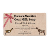 Étiquette de savon pour le lait de chèvre et le la (Devant)