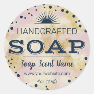 Étiquette de savon rond artisanal