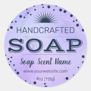 Étiquette de savon rond artisanal