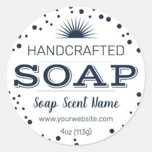 Étiquette de savon rond artisanal